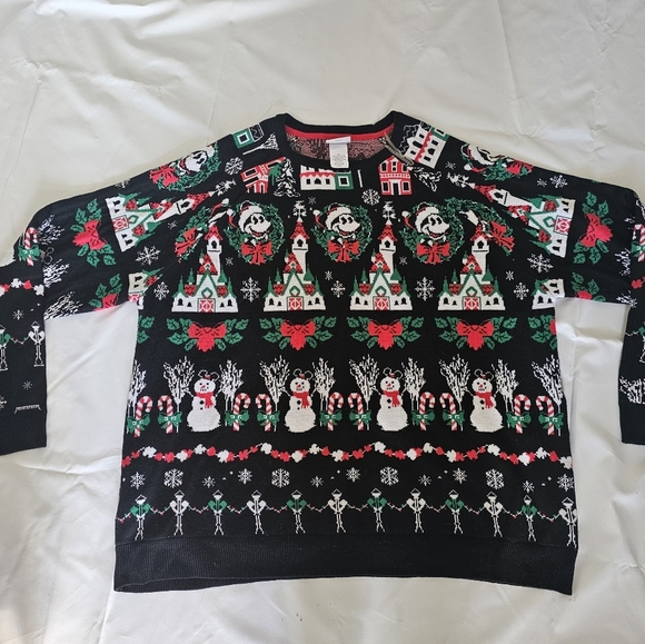 Disney Parks Light Up Mickey Christmas Sweater XXL